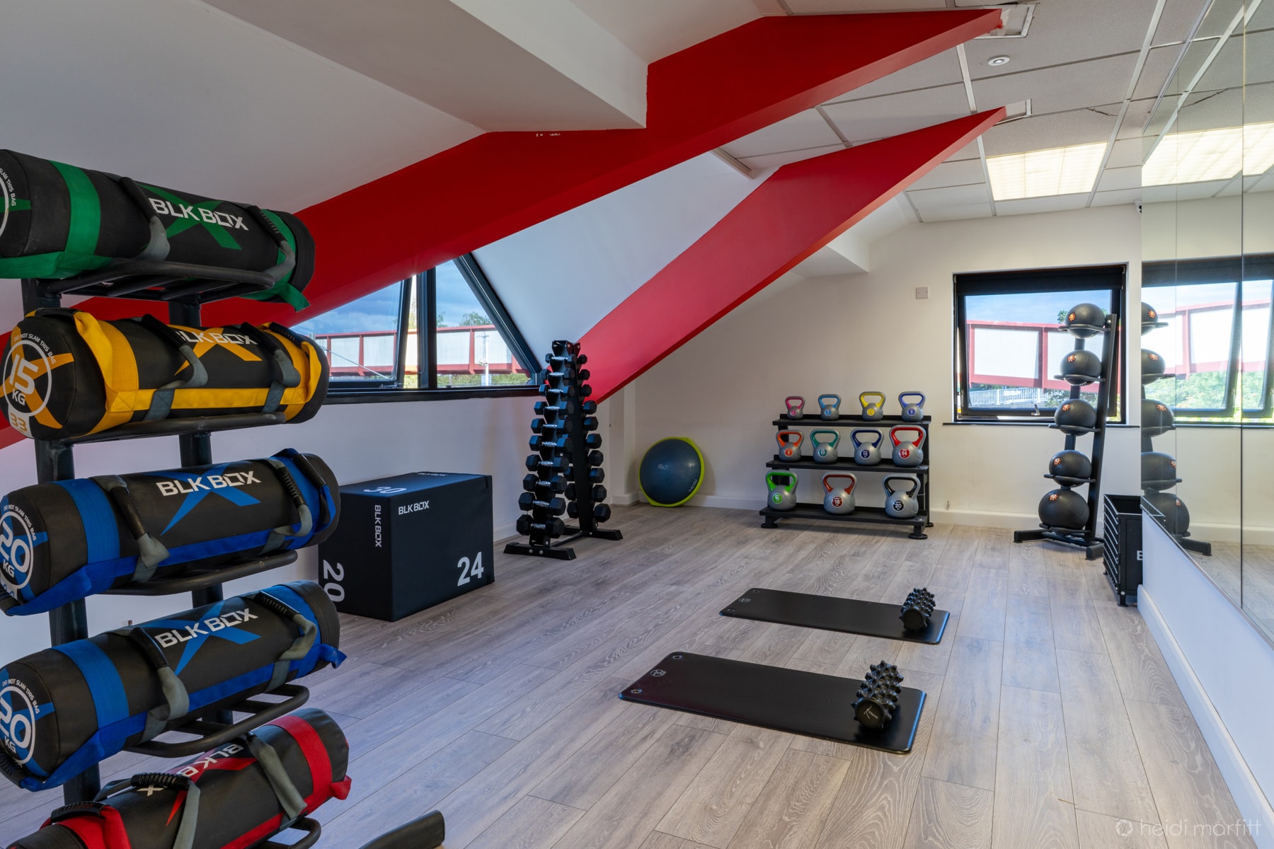 Squats gym — free weights and functional training area
