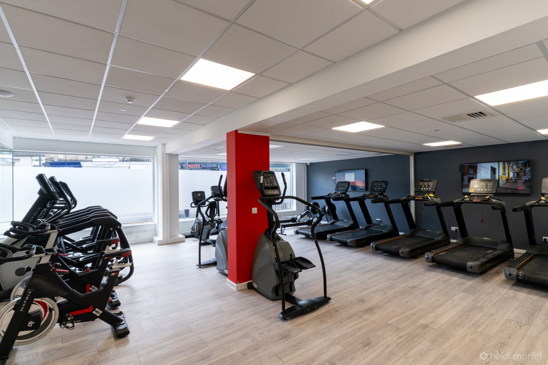 Squats gym — cardio floor with bikes and treadmills